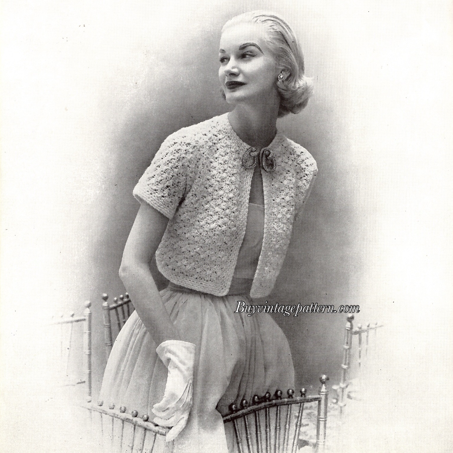 Vintage Bolero crochet pattern downloadable PDF