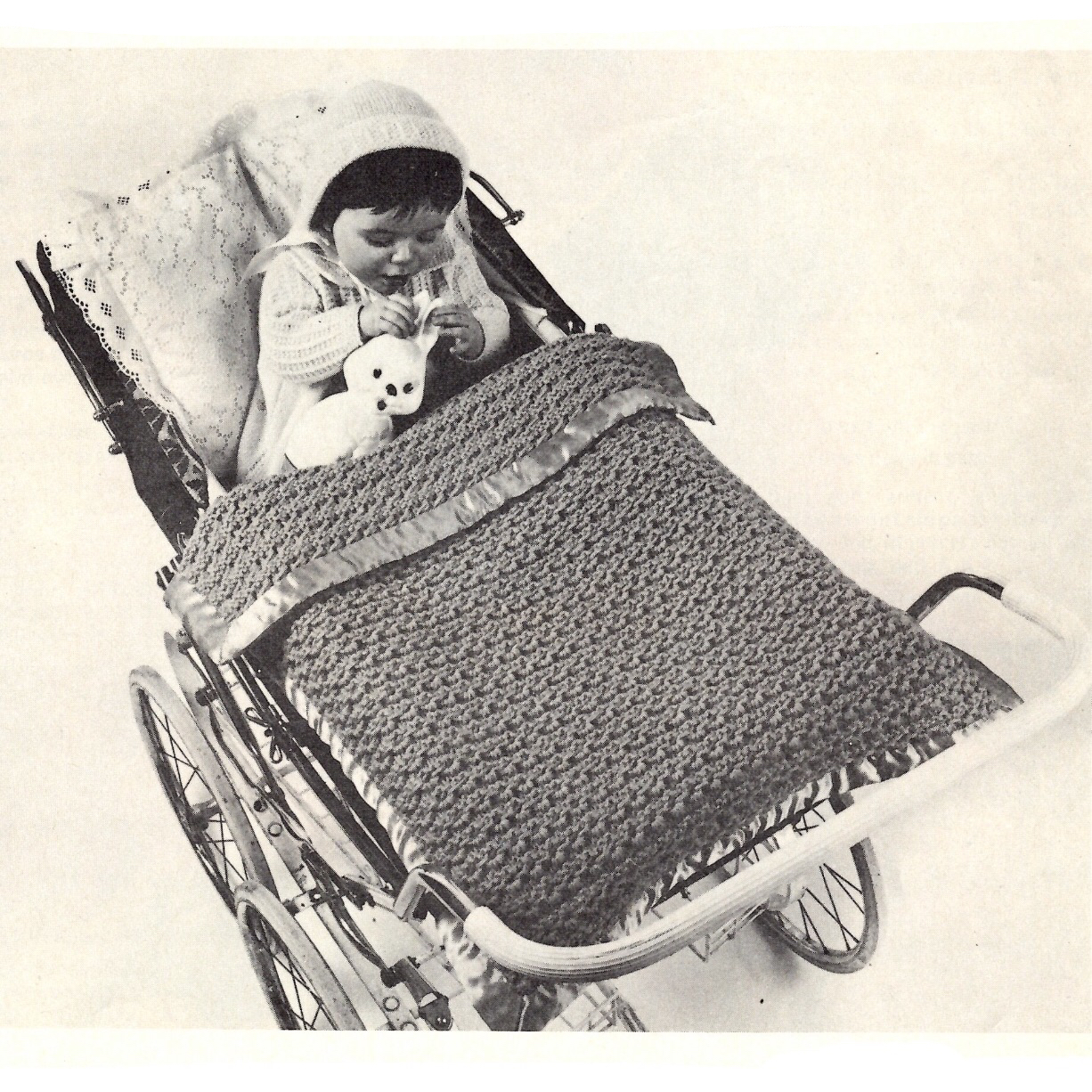 Baby Pram Cover Knitting pattern PDF downloadable