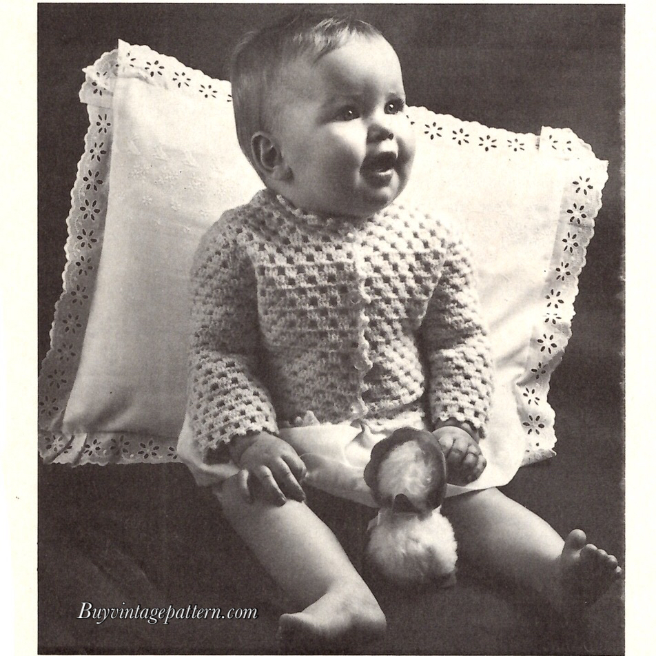 Vintage Baby Jacket PDF crochet pattern