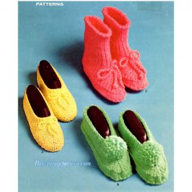 Vintage Slippers PDF Knitting patterns