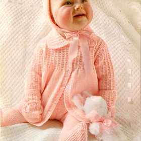 Vintage Baby Pram Set Knitting pattern PDF downloadable