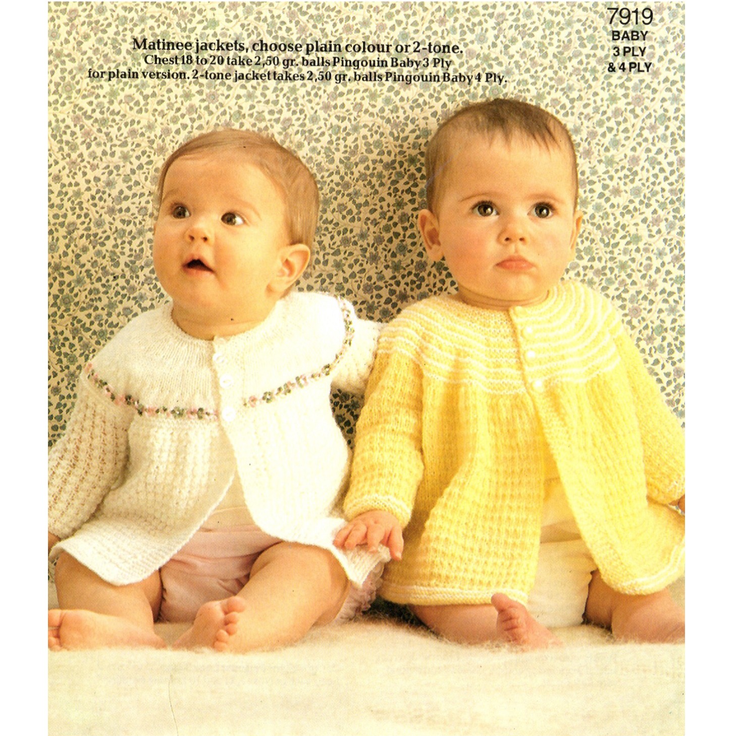 Retro Baby Jacket Knitting pattern PDF downloadable