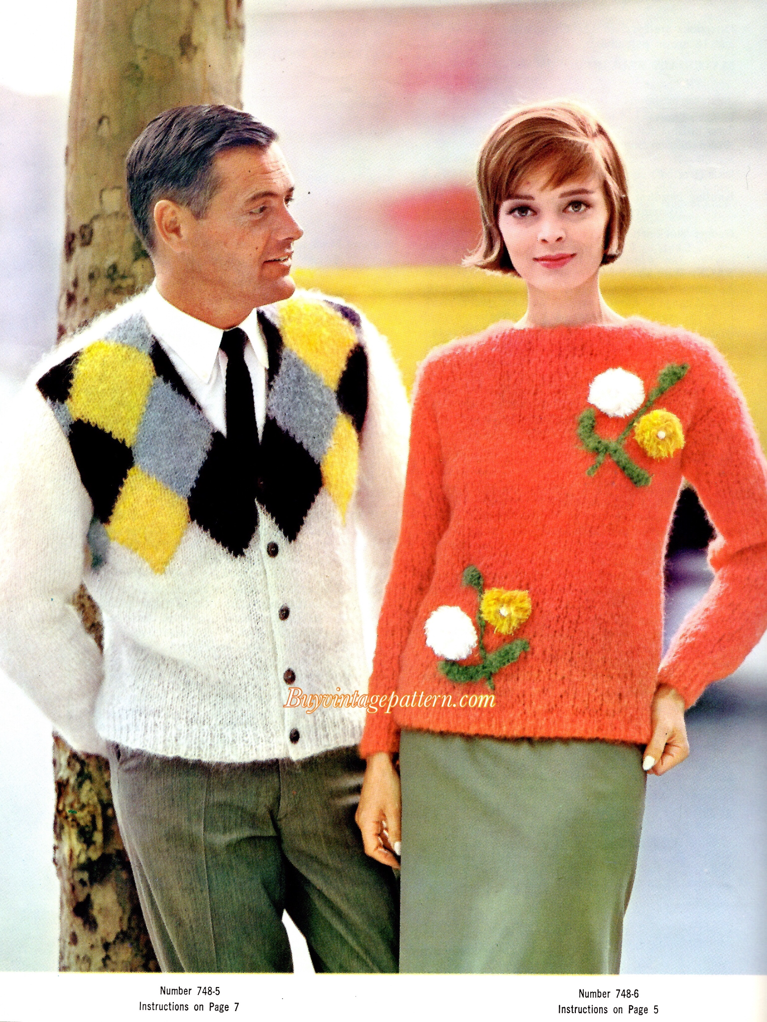 Vintage Pullover N Cardigan Pdf Knit Patterns