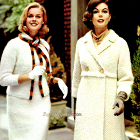 Vintage Jacket, Dress, Coat Knit pattern downloadable PDF