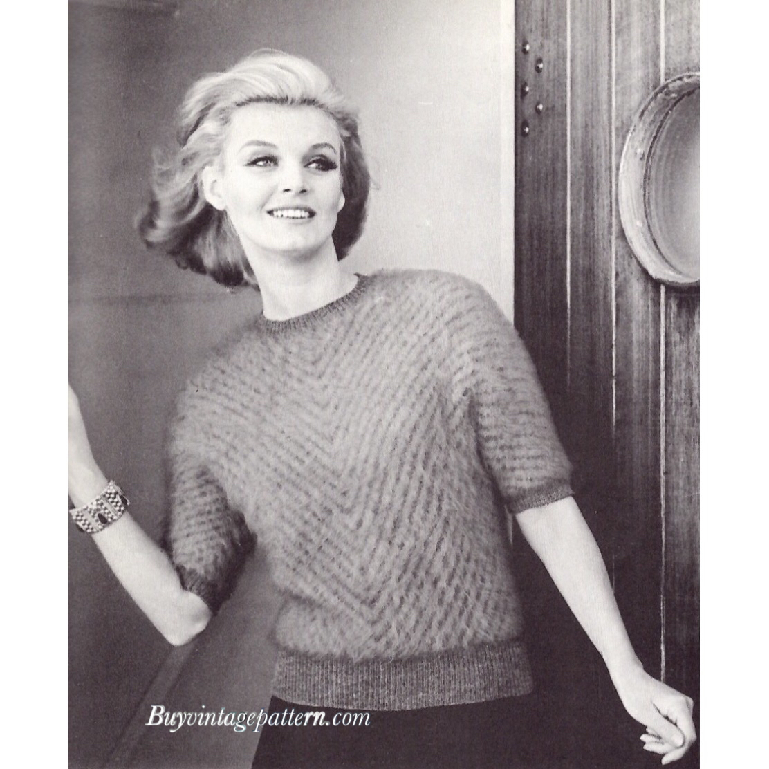 Vintage Pullover Knitting pattern downloadable PDF