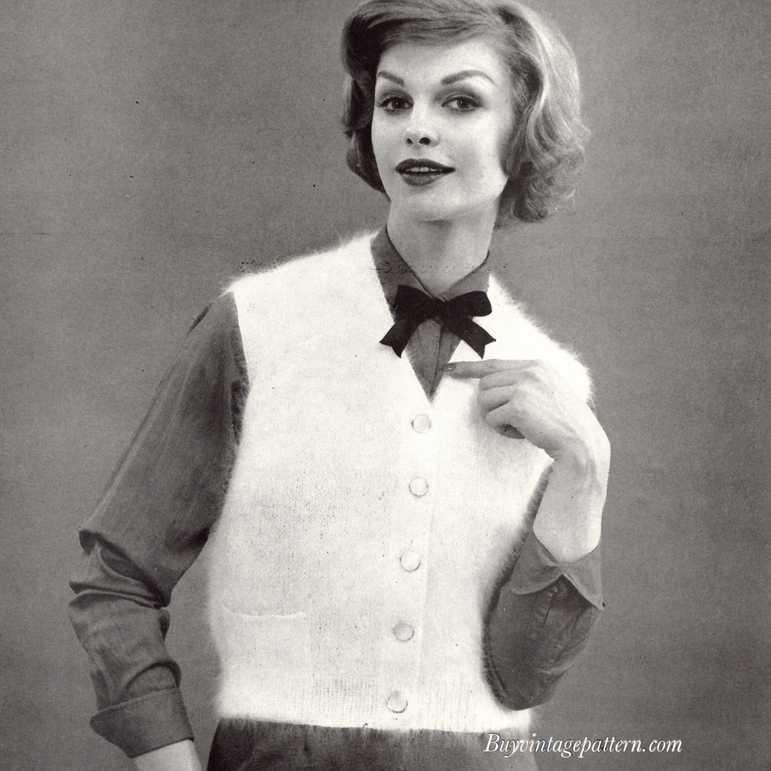 Vintage Vest PDF Knitting pattern