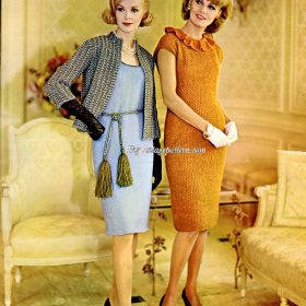 Dresses and Jacket knit pattern downloadable PDF vintage