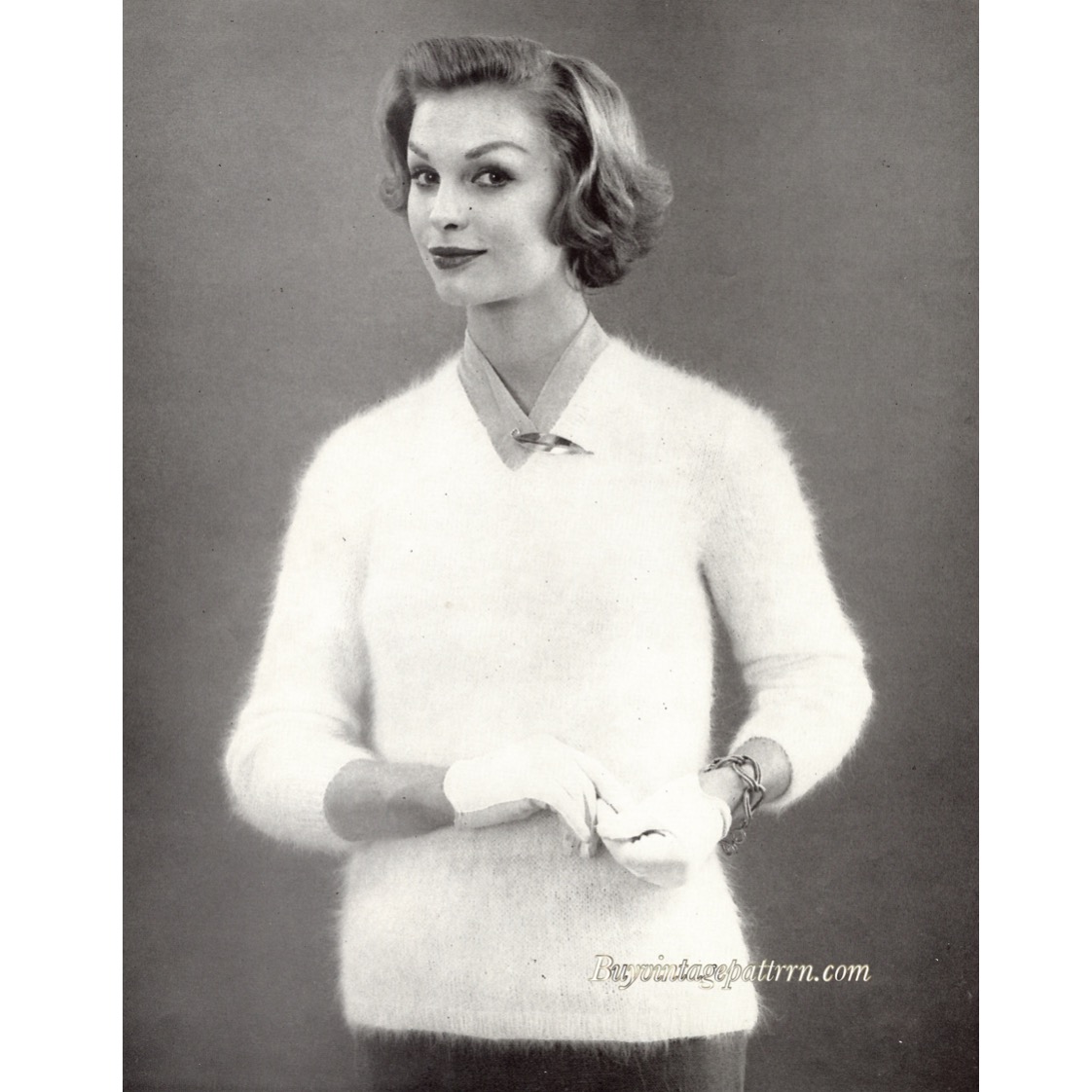 Vintage Pullover Knit pattern downloadable PDF