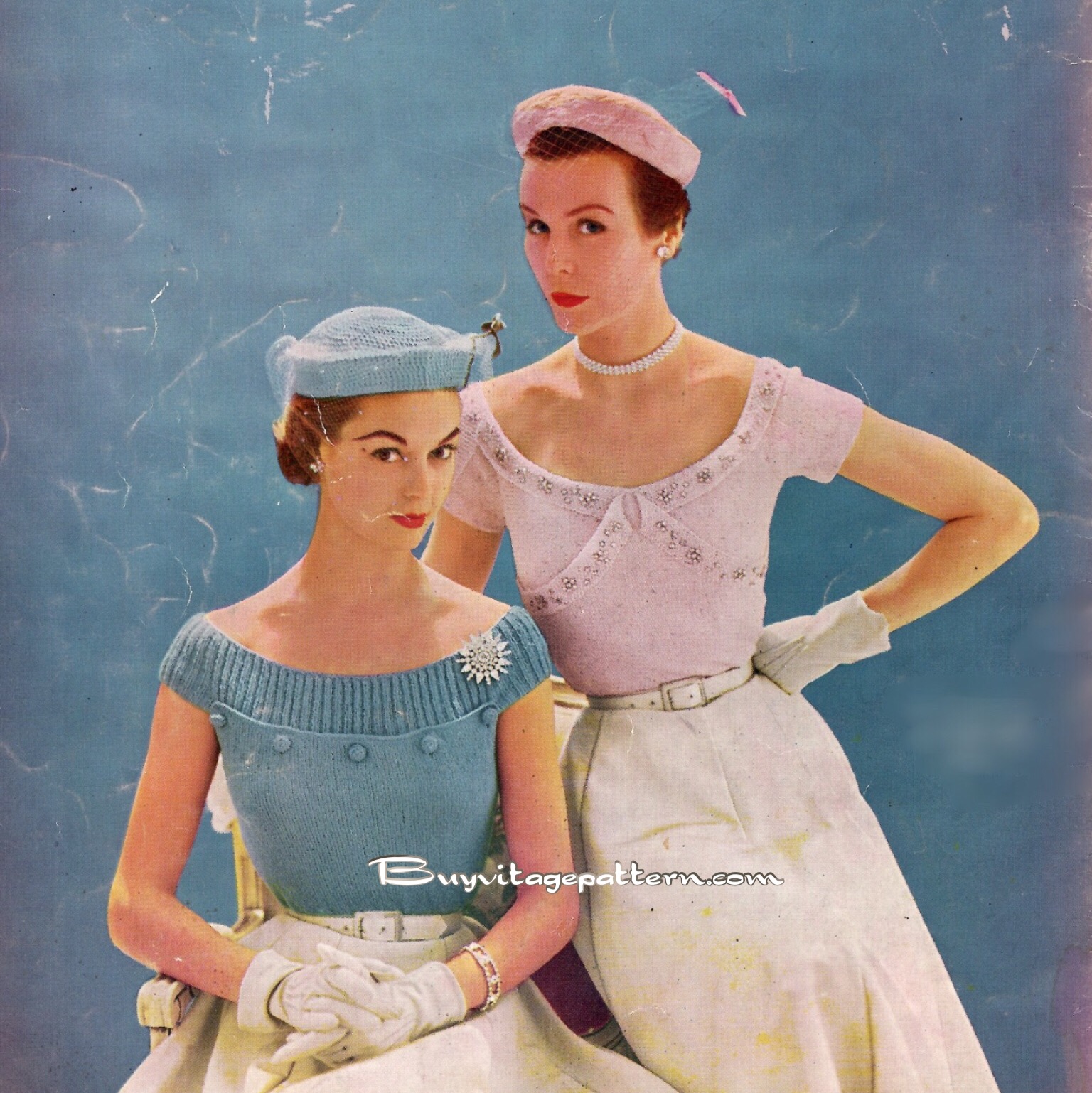Vintage Blouses Knit patterns PDF