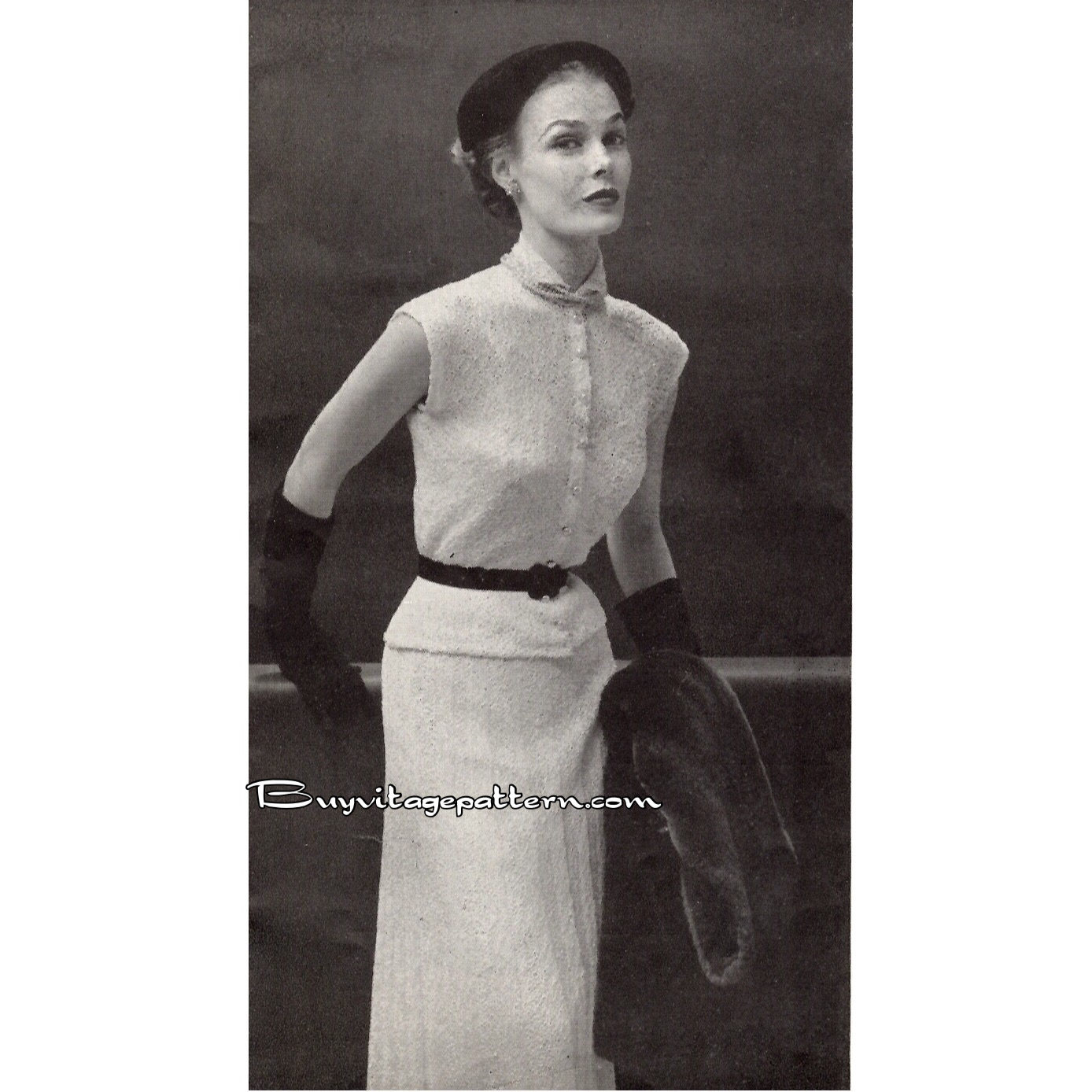Vintage Dress Knitting pattern downloadable PDF