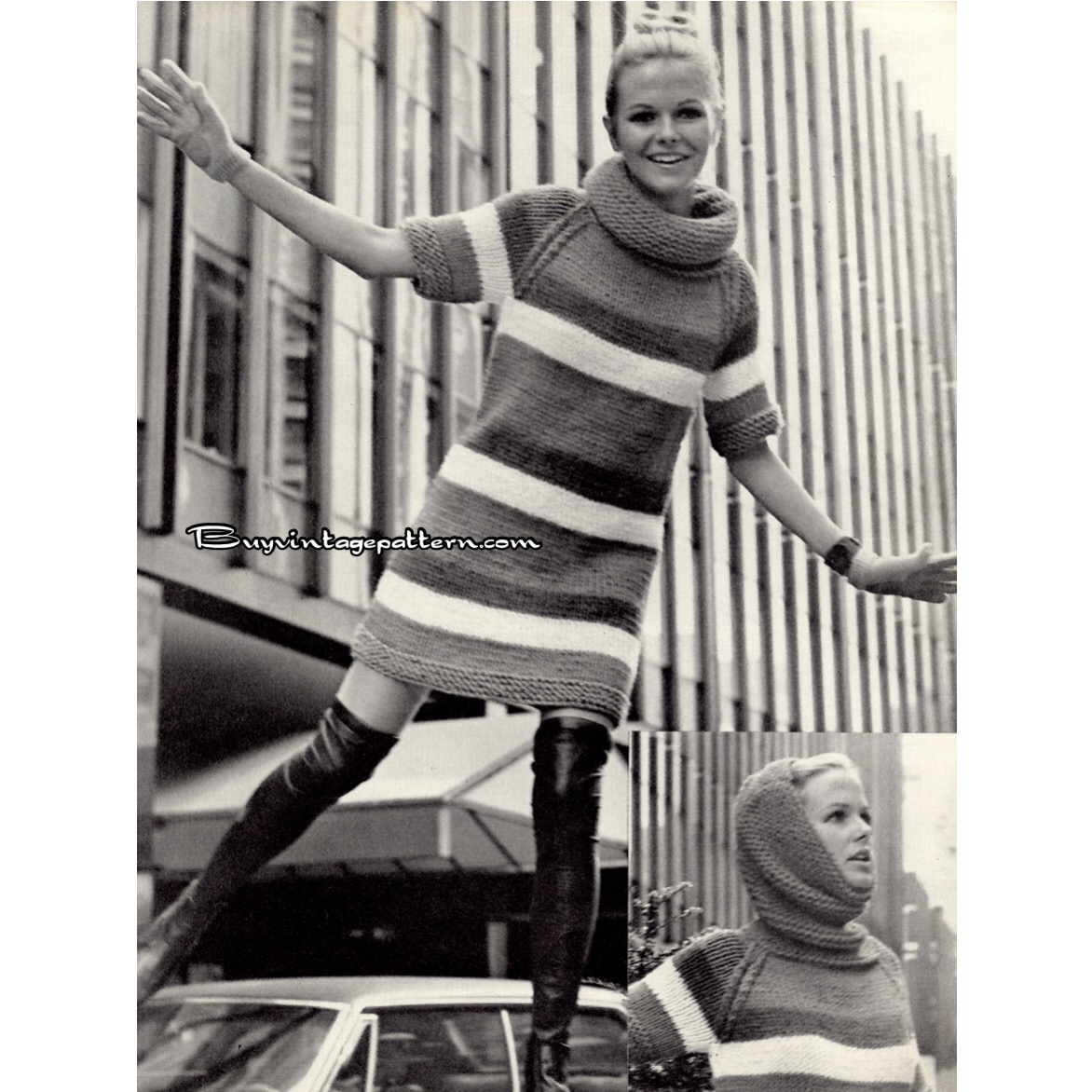 Vintage Dress PDF Knitting pattern