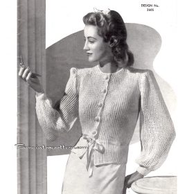 Bed Jacket Knitting e-pattern