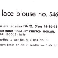 Lace Blouse Knitting pattern downloadable PDF vintage - Image 2