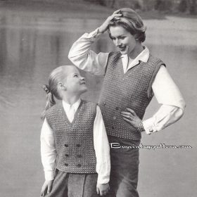 Vintage Vest Knitting pattern PDF downloadable