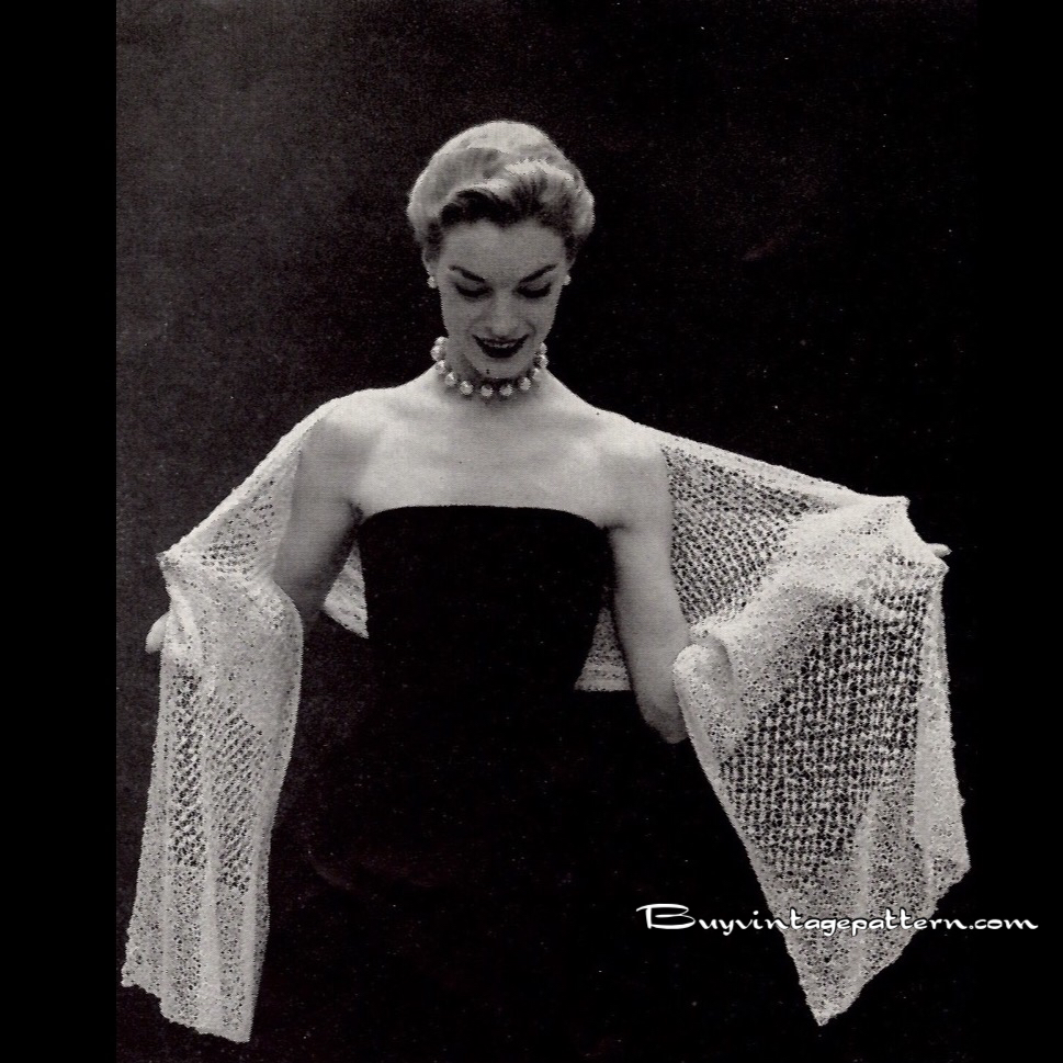 Lace stole Knitting e-Pattern