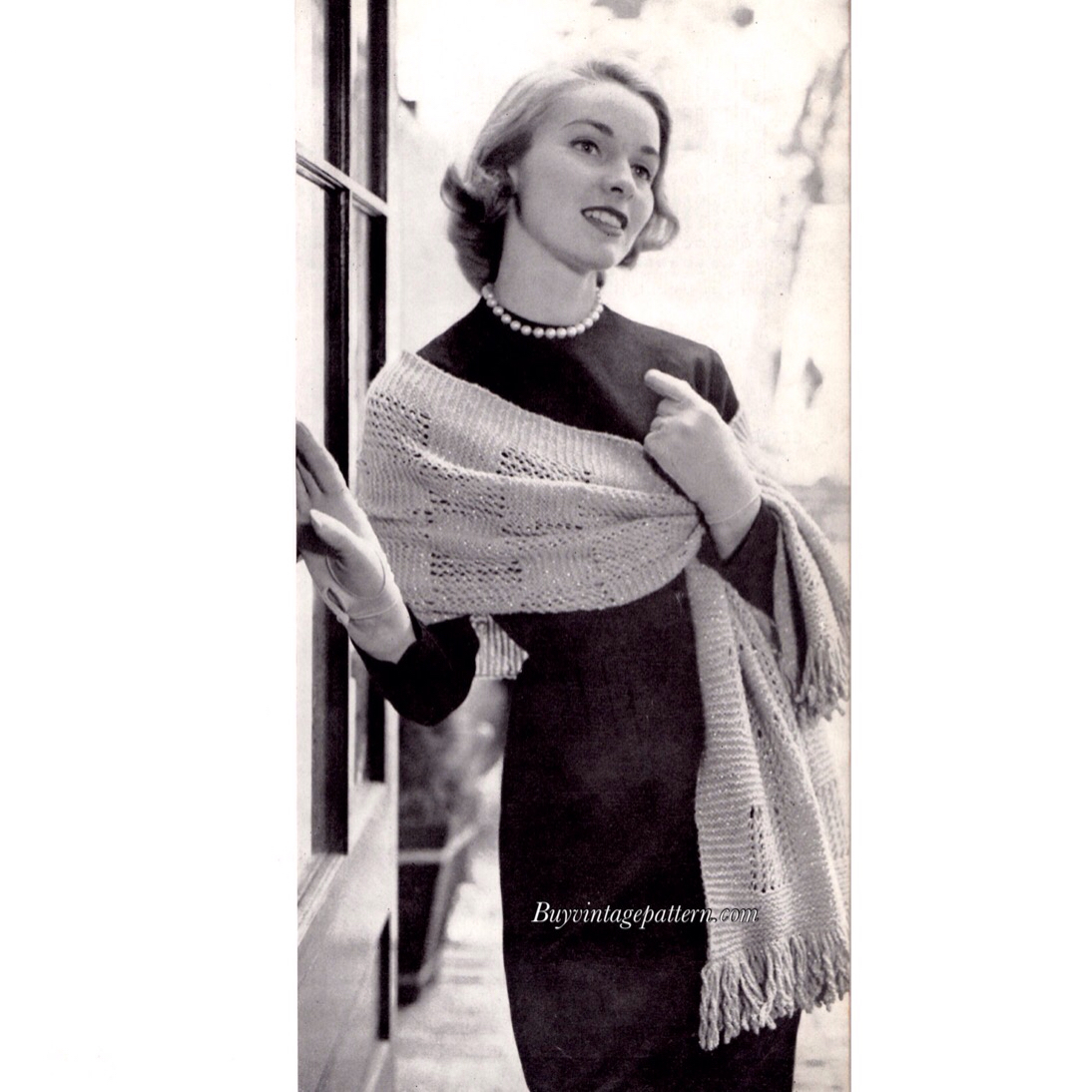 Vintage Wrap knitting pattern downloadable PDF