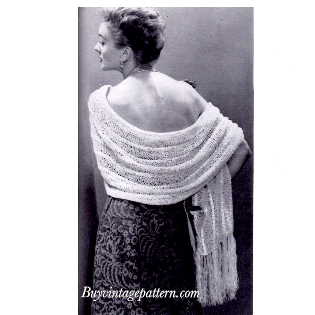 Vintage Stole knitting pattern downloadable PDF