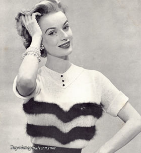 Vintage Blouse PDF knitting pattern