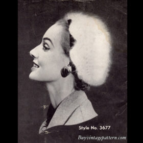 Angora Hat Knitting PDF pattern