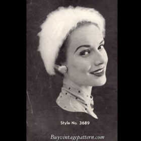 Angora Hat Knit PDF pattern