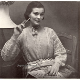 Bed Jacket knitting pattern downloadable PDF vintage
