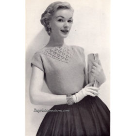 Vintage Blouse PDF Knitting pattern