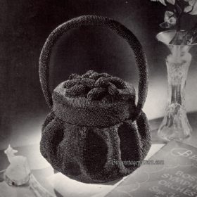 Vintage Pouf crochet PDF pattern