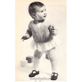 Child Cardigan Knit pattern downloadable PDF vintage