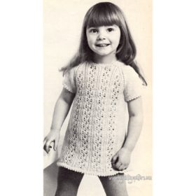 Little dress knit pattern downloadable PDF vintage
