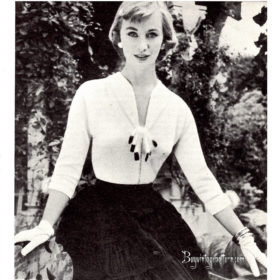 White Blouse Knitting pattern PDF downloadable