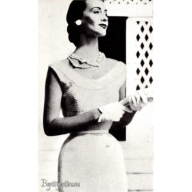 Vintage beads dress knit e-pattern