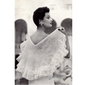 Vintage Shawl crochet pattern downloadable PDF