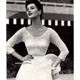 Lace Blouse crochet pattern downloadable PDF vintage