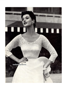 Lace Blouse crochet pattern downloadable PDF vintage