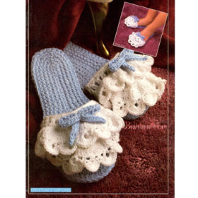 Retro Slip-ons crochet pattern downloadable PDF