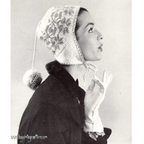Vintage Hat Knitting PDF pattern
