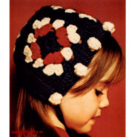 Vintage Bonnet crochet pattern downloadable PDF