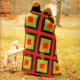 Vintage Square Afghan crochet pattern downloadable PDF