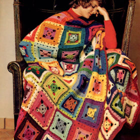 Vintage Afghan crochet pattern downloadable PDF