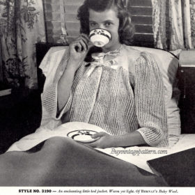 Bed Jacket knitting PDF pattern