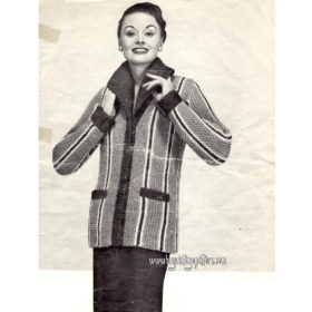 Vintage Sweater Jacket PDF knitting pattern