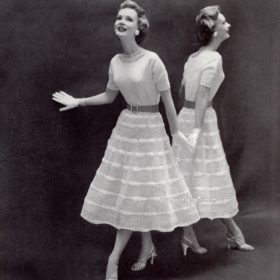 Lace dress crochet pattern downloadable PDF vintage