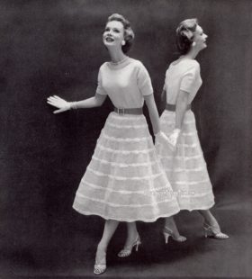 Lace dress crochet pattern downloadable PDF vintage
