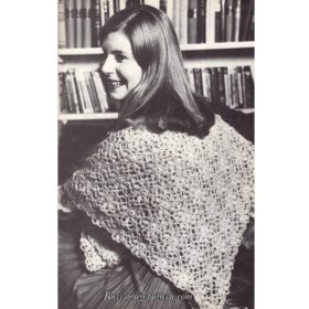 Square Shawl crochet pattern downloadable PDF vintage