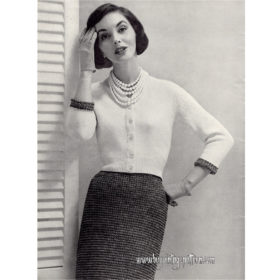 Vintage Jacket n Skirt PDF knitting pattern