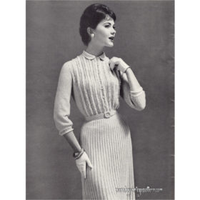 Vintage Dress Knitting e-pattern