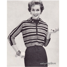 Striped Top Knitting pattern PDF downloadable