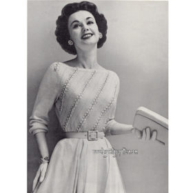 Vintage Pullover Knitting e-pattern