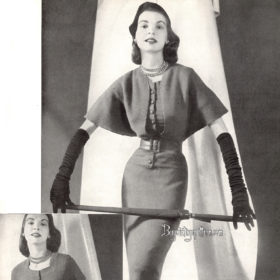 Dress n Cape Knit pattern downloadable PDF vintage