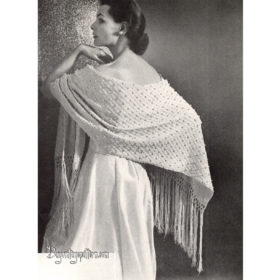 Pearl Studded Stole knit e-pattern